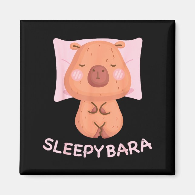 Aimant Pyjama Capybara Sleeng Nuit Sleepybara Roden (Devant)