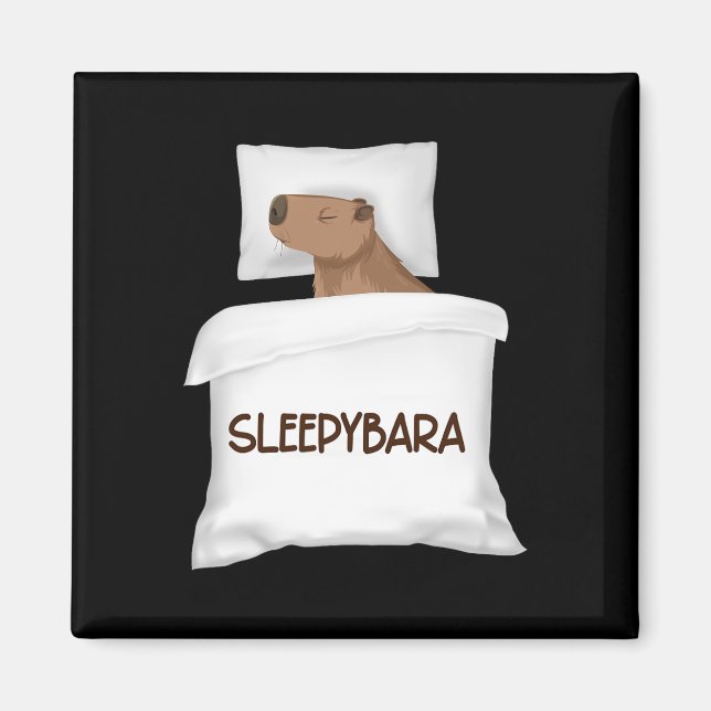 Aimant Pyjamas de nuit de Capybara Officielle Dormir Slee (Devant)