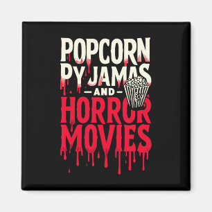 Aimant Pyjamas Popcorn Et Films D'Horreur Mov Horreur