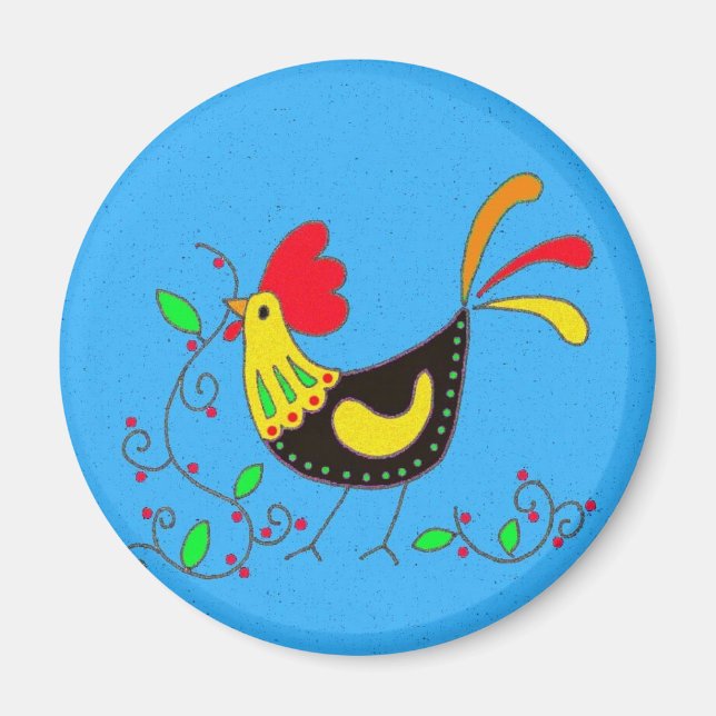 Aimant Pysanky Symbols Series : Coq (Devant)