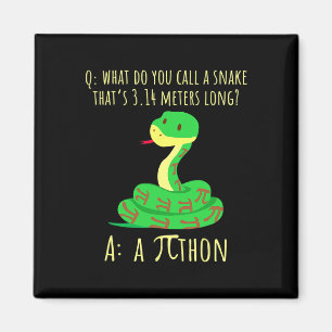Aimant Python Pithon Symbole Pi Prof de Mathématiques Drô