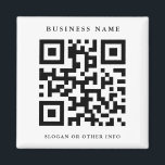 Aimant QR Code noir et blanc Simple Business<br><div class="desc">Créez votre propre aimant professionnel personnalisé avec QR Code. Cliquez sur Customiser un autre lien pour modifier la police,  la taille et la couleur afin de personnaliser cette conception de manière plus avancée.</div>