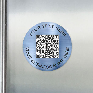 Aimant QR Code promo bleu