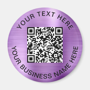 Aimant QR Code promotionnel violet