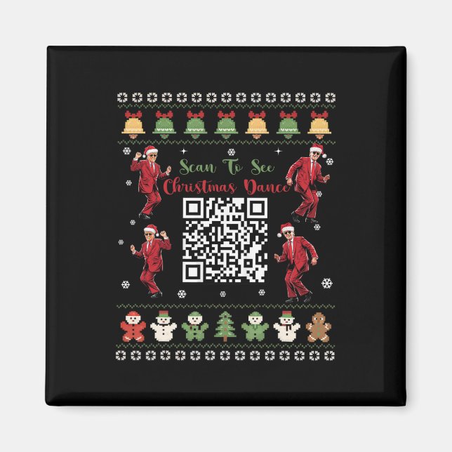 Aimant Qr Trump Dance Code President Dance Code Christmas (Devant)