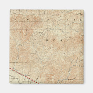 Aimant quadrilatère des Redlands montrant San Andreas Ri