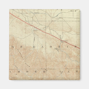 Aimant Quadrillage Rock Creek montrant San Andreas Rift