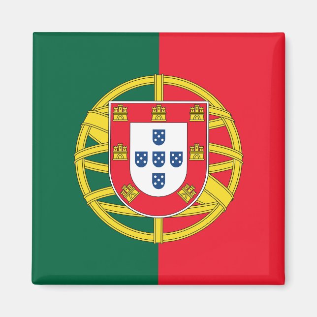 Aimant Qualité du drapeau portugais (Devant)