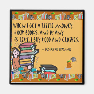 Aimant Quand je reçois un peu d'argent, j'achète des livr