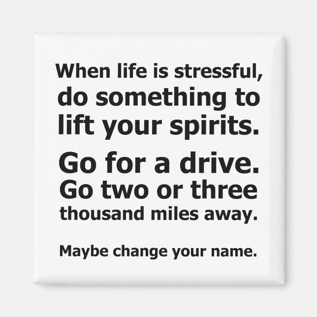 Aimant Quand la vie est stressante (Devant)