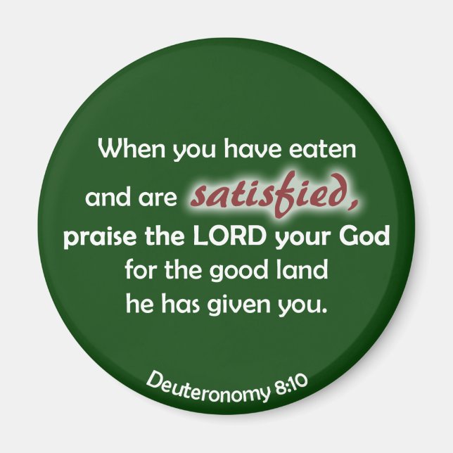 Aimant Quand vous avez mangé (arrière - plan foncé) (Devant)