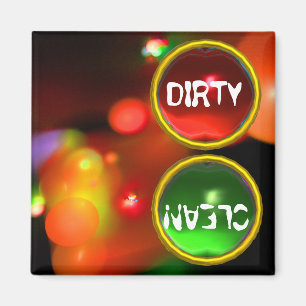 Aimant QUANTUM BUBBLES AND RED GREEN GEMS Dirty Clean