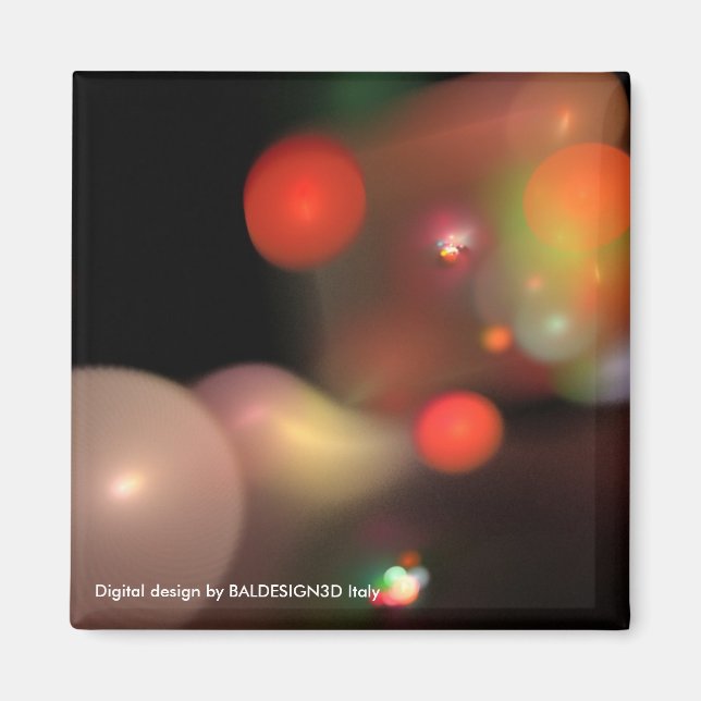 Aimant QUANTUME BUBBLES rouge violet (Devant)