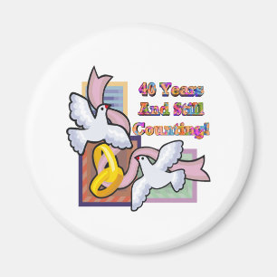 Aimant quarantième anniversaire de mariage gw