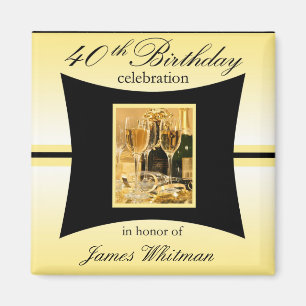 Aimant quarantième Cadeau d'anniversaire/aimant de