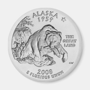 Aimant Quarter de l'État d'Alaska