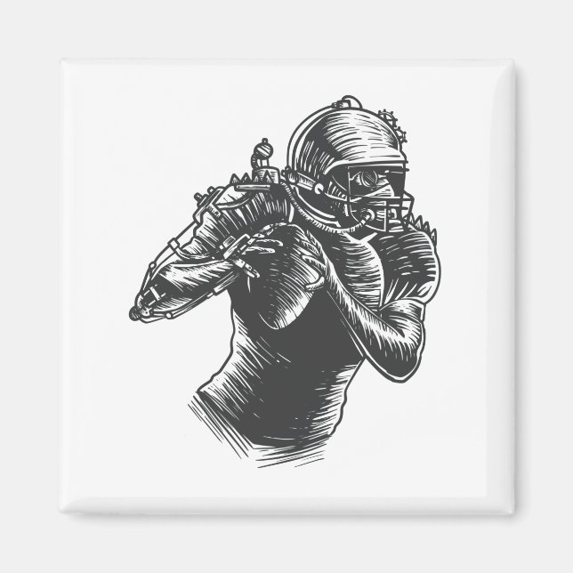 Aimant Quarterback Amateur d'Art Steampunk (Devant)