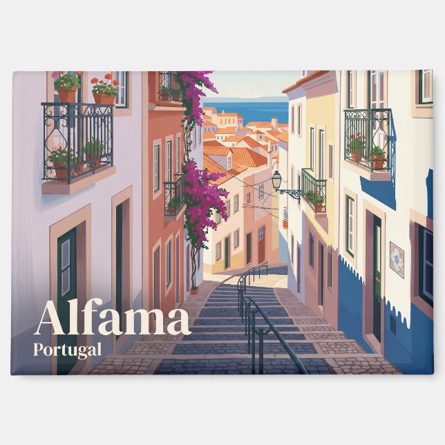 Aimant Quartier Alfama Portugal (Recto)