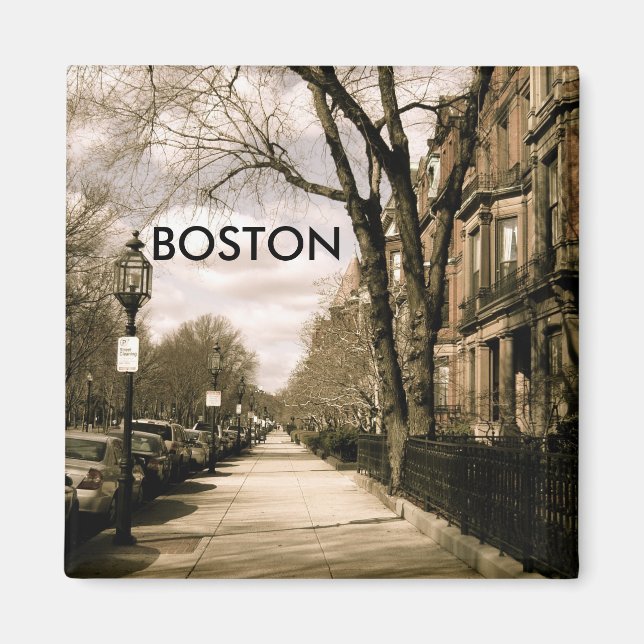 Aimant Quartier de Commonwealth Avenue (sépia) (Devant)