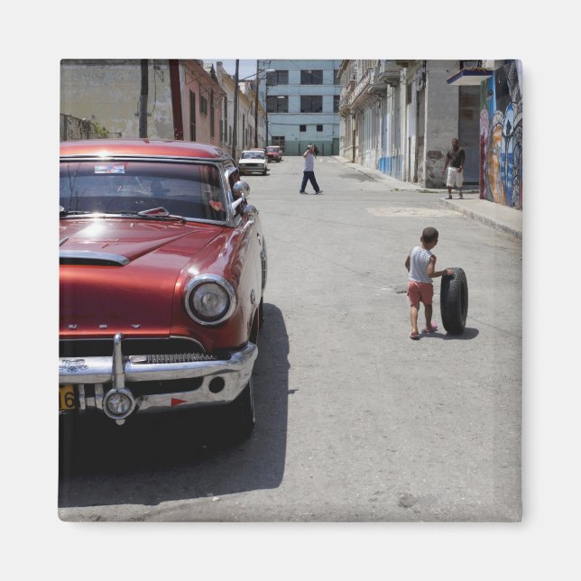 Aimant quartier Hamel africain, La Havane, Cuba, UNESCO (Devant)