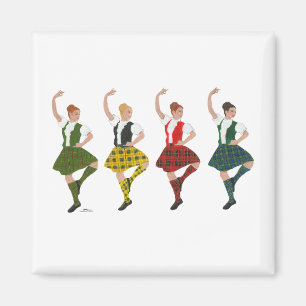 Aimant Quatre Danseurs écossais des Highlands