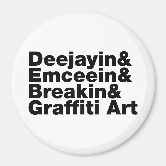 Aimant Quatre éléments de l'Hip hop (Devant)