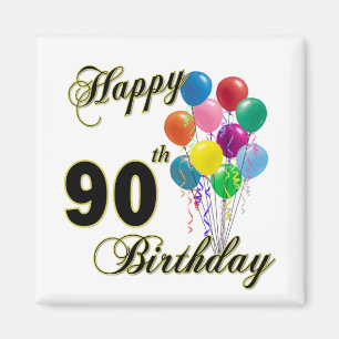 Aimant Quatre-vingt-dixième cadeaux d'anniversaire et