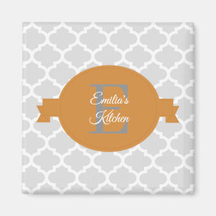 Aimant Quatrefoil Orange personnalisé