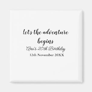 Aimant que l'aventure commence 20e anniversaire ajouter n