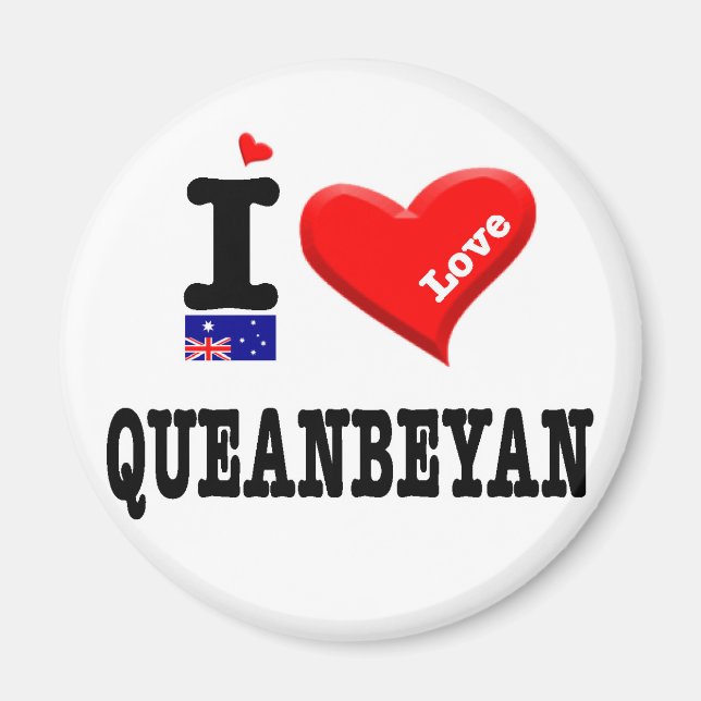 Aimant QUÉANBEYAN - J'aime (Devant)