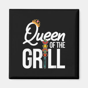 Aimant Queen Of The Grill Fumer Drôle Viande Barbecue Fem