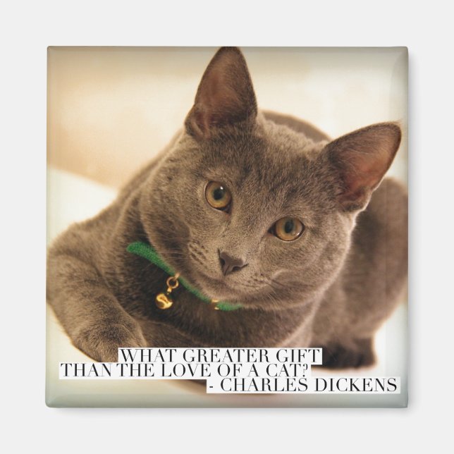 Aimant Quel cadeau plus grand que l'amour d'un chat ? (Devant)