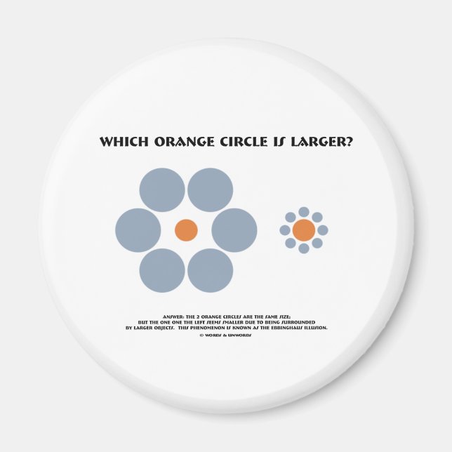 Aimant Quel Cercle Orange Est Le Plus Grand ? (Illusion o (Devant)