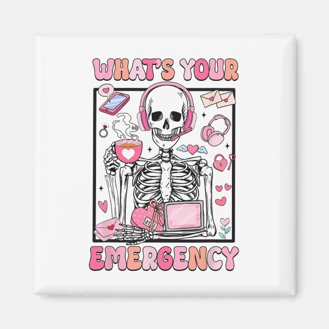 Aimant Quelle est votre urgence Saint-Valentin 911 Dispat (Devant)