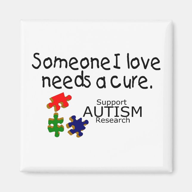 Aimant Quelqu'Un Que J'Aime (Pièces De Puzzle) (Devant)