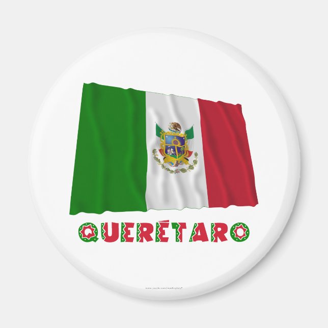 Aimant Querétaro brandissant un drapeau officieux (Devant)