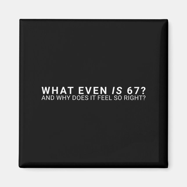 Aimant Qu'est-ce que c'est que 67 Meme  (Devant)