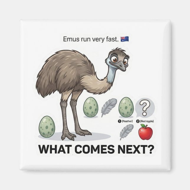 Aimant Qu'est-ce qui vient ensuite? Jeu de logique Emu Au (Devant)