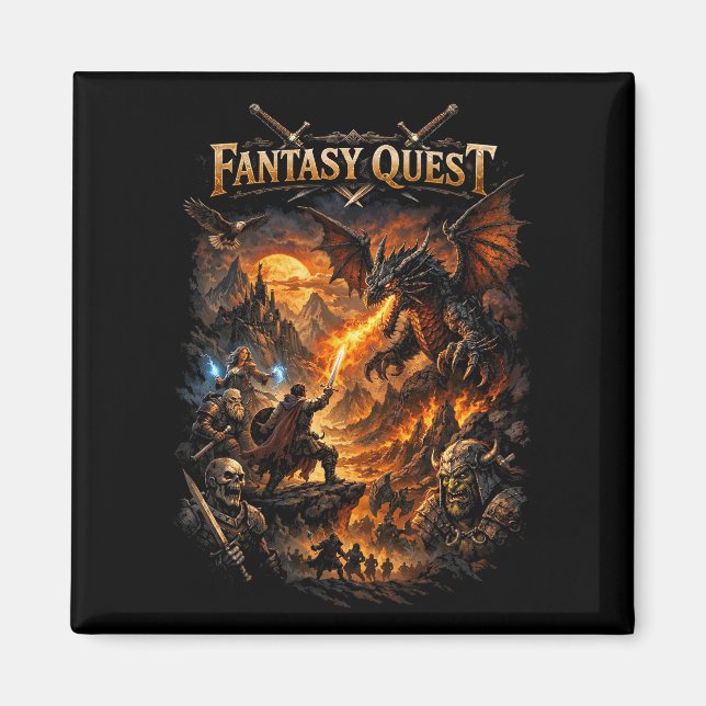 Aimant Quête de feu de dragon (Devant)