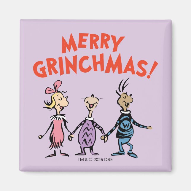 Aimant Qui se tient par la main Joyeux Grinchmas (Devant)