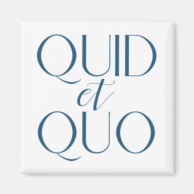 Aimant Quid et Quo Classic Education Latin (Devant)