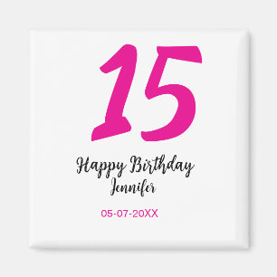 Aimant quiencenera 15e anniversaire ajouter date année te