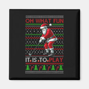 Aimant Qu'il est drôle de jouer au golf Noël Santa S