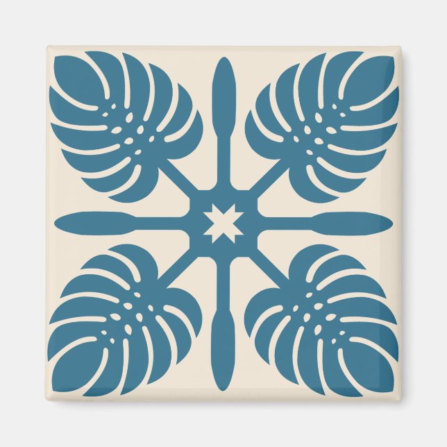 Aimant QUILT HAWAIIAN- Monstera (Devant)