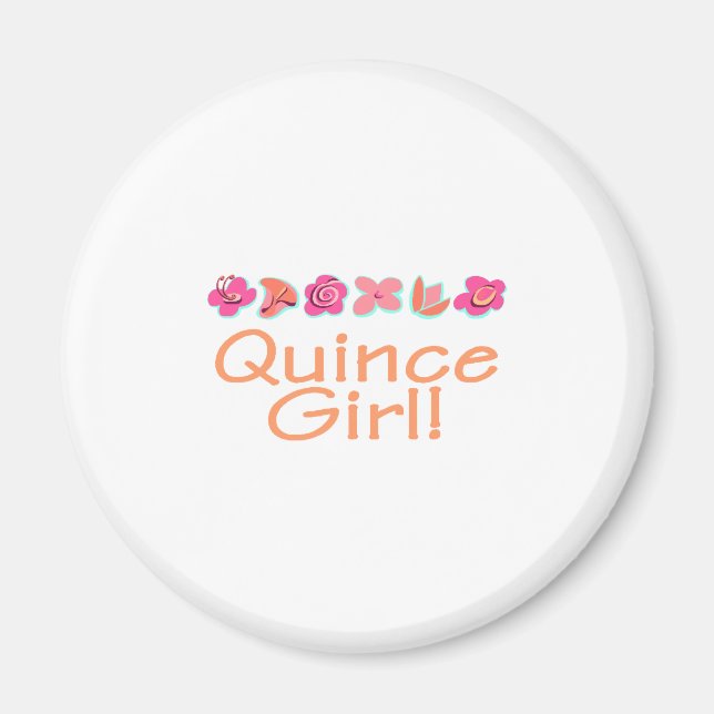 Aimant Quince Girl (couleur pêche) (Devant)