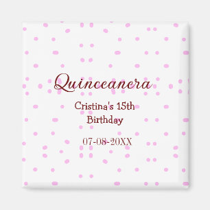 Aimant Quinceanera anos 15e anniversaire ajouter nom poin