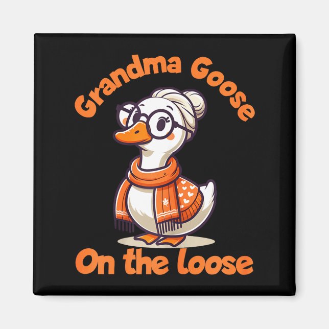 Aimant Quirky Goose Creations Funny Grandma Goose On The  (Devant)