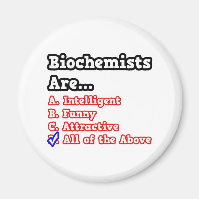 Aimant Quiz biochimiste...Plaisanterie (Devant)