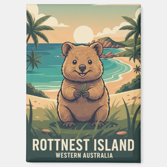 Aimant Quokka dans Rottnest Island Australie (Recto)