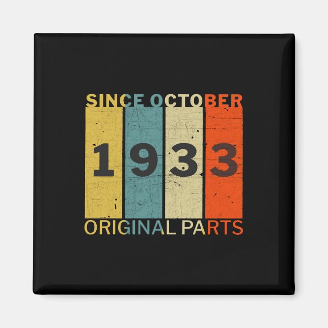 Aimant Quota rétro de Funny Birthday (Devant)